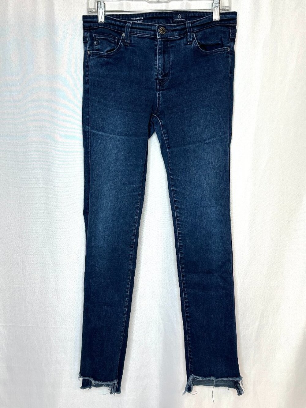 AG Adriano Goldschmied Harper Straight Raw Hem Jeans, Size 28 City Minimalist